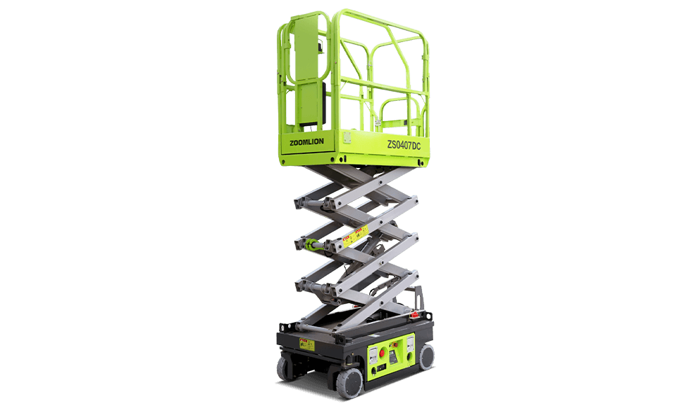 Zoomlion ZS0407DC Li Render - Van Haut NV Schaarliften op banden