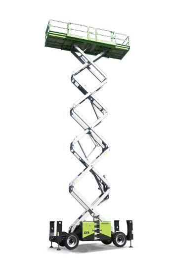 Zoomlion ZS1623RT Render - Van Haut NV Schaarliften op banden