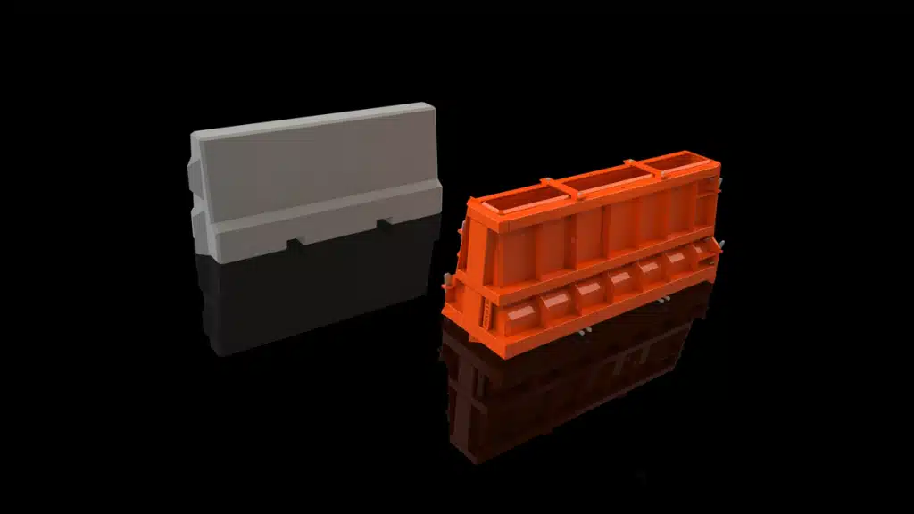 3a0300wv road barrier mould - Van Haut NV Moules béton