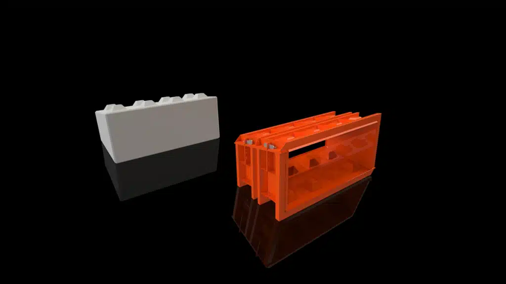 3a0303lr concrete block mould arc - Van Haut NV Moules béton