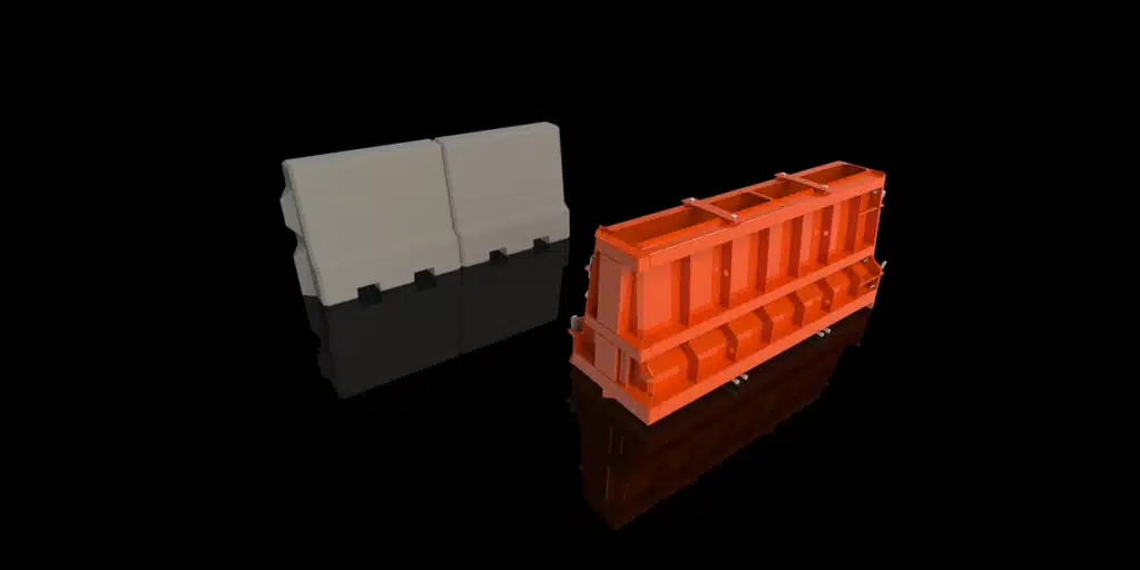 3a030l8n road barrier mould with divider - Van Haut NV Moules béton